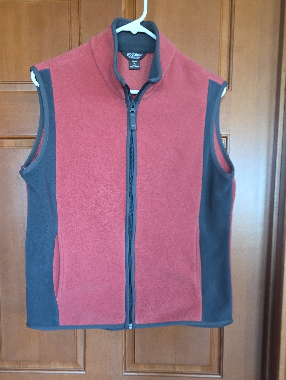 Woolrich Coral and Gray Women's Fleece Vest - Full Zip M PP21 L23